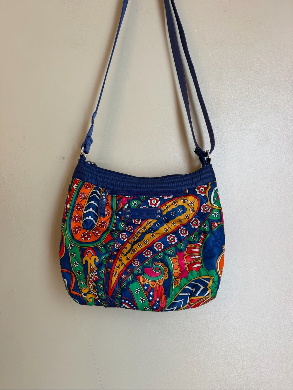 Vera bradley quilted puffer nylon  crossbody venetian paisley purse bag Travel